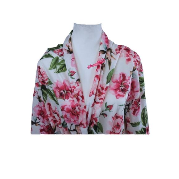 Show Me Your Mumu ROBE Womens One Size OS Brie Pink Floral Belted - Picture 3 of 13